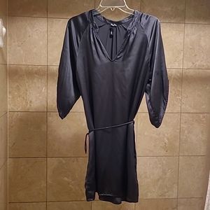 Viereck 100% Silk Charcoal Silk Dress sz S